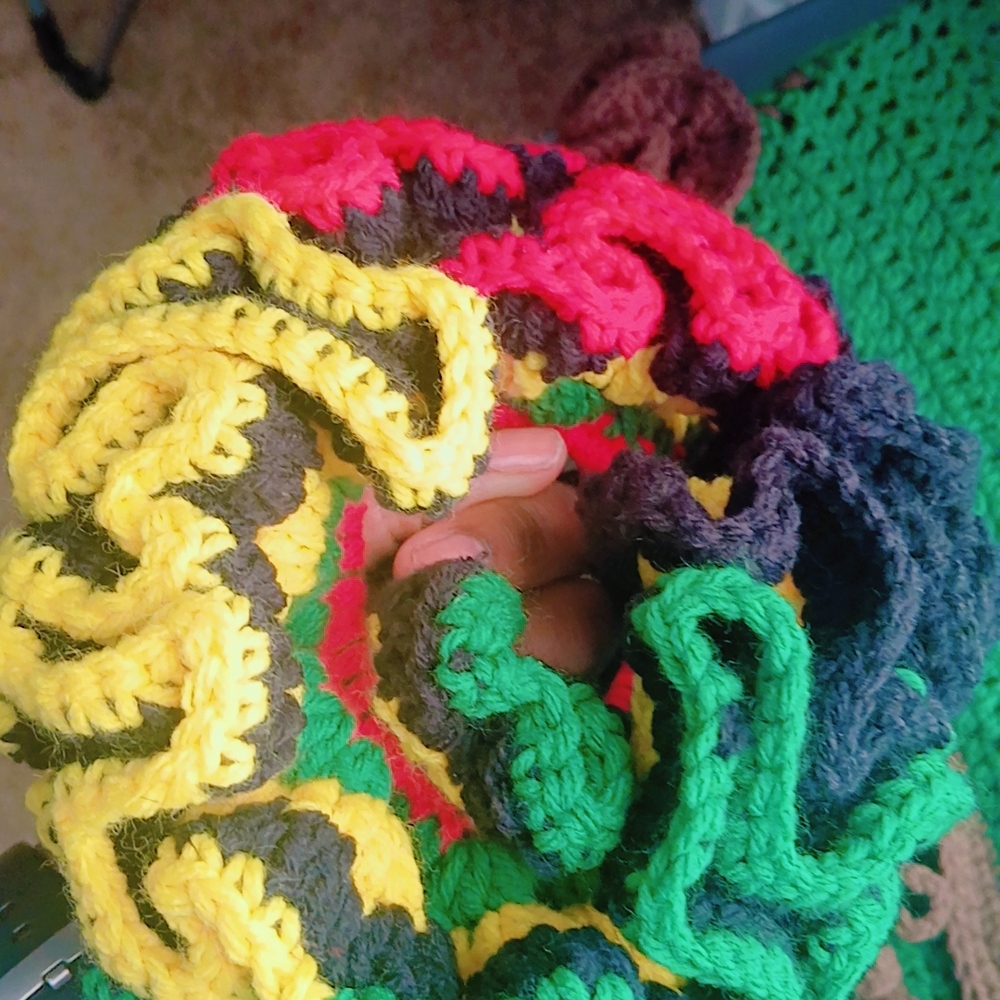Colorful Crochet Hair Scrunchie